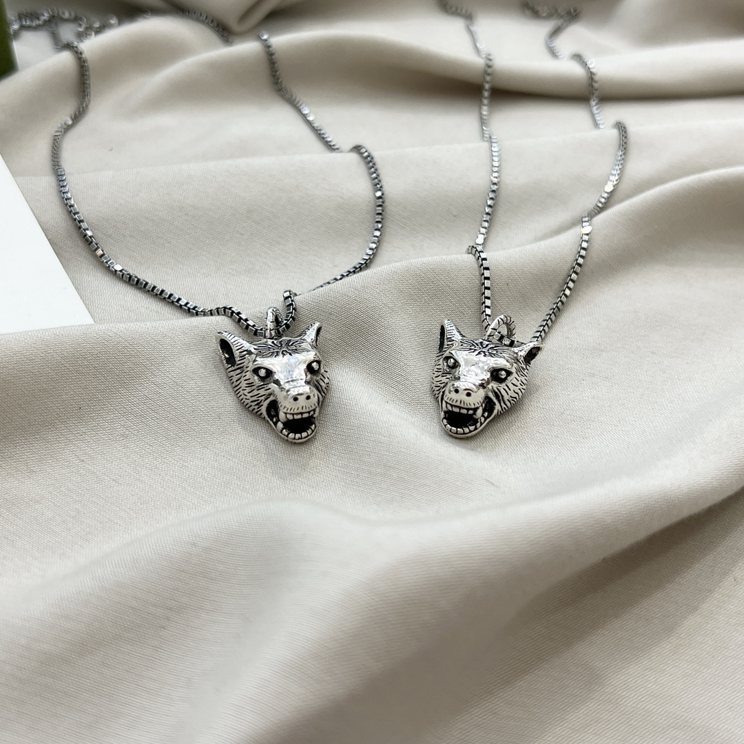 【国内発送/直営店】グッチ GUCCI ネックレス ペンダント アンガーフォレスト ウルフヘッド