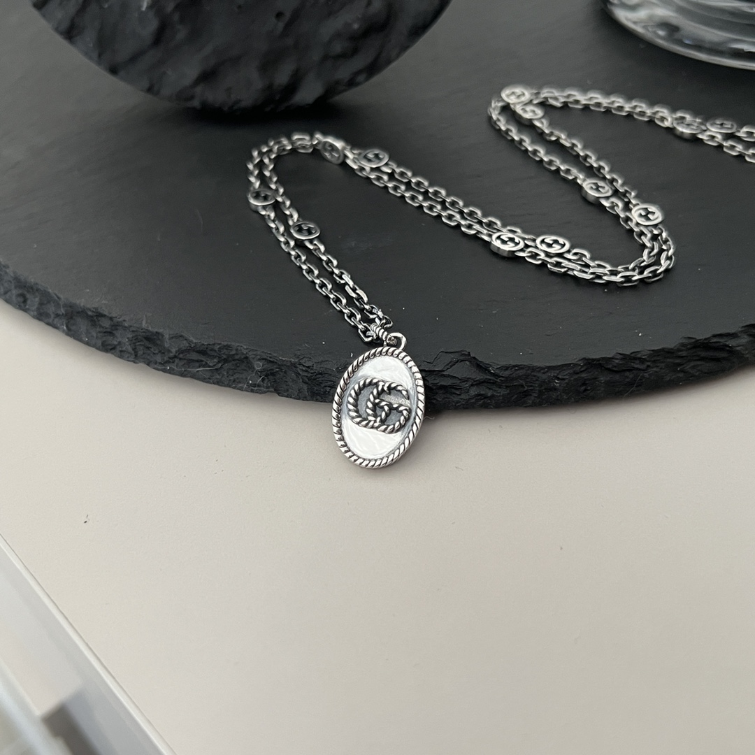 【国内発送/直営店】GUCCI グッチ ネックレス ダブルG ペンダント シルバー レディース メンズ