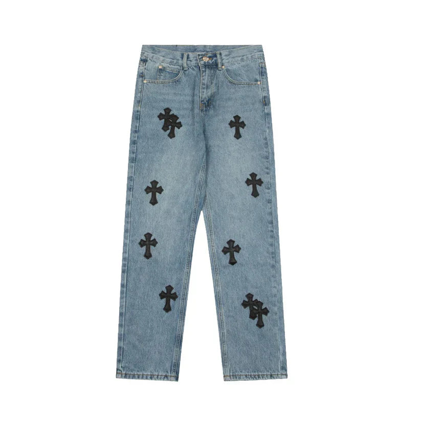 【Chrome Hearts】クロムハーツ Levi's 905 ブラック クロスパッチ ライトブルー ジーンズ