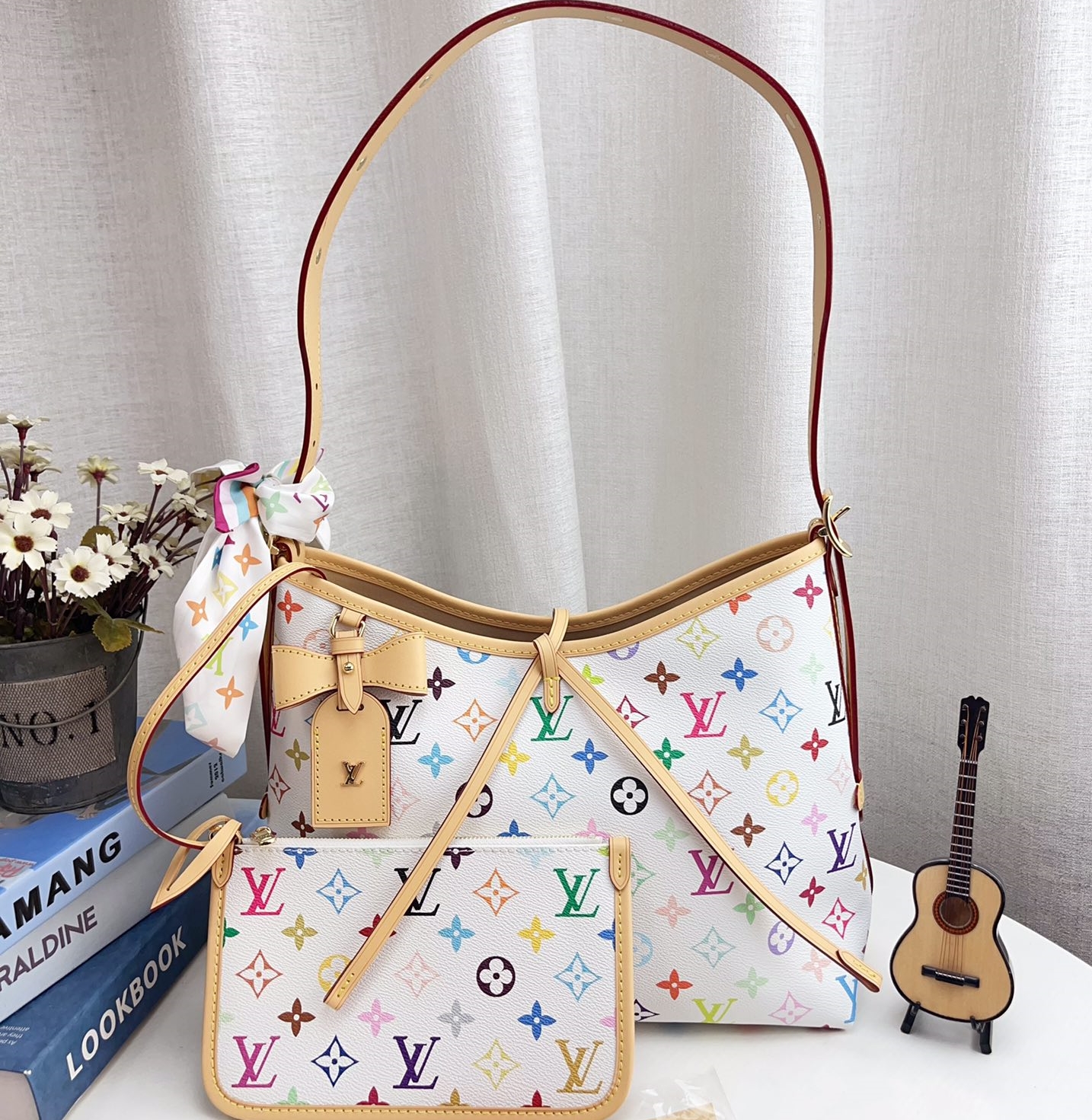 2025SS新作【限定★村上隆コラボ】LOUIS VUITTON★CARRYALL ハンドバッグ