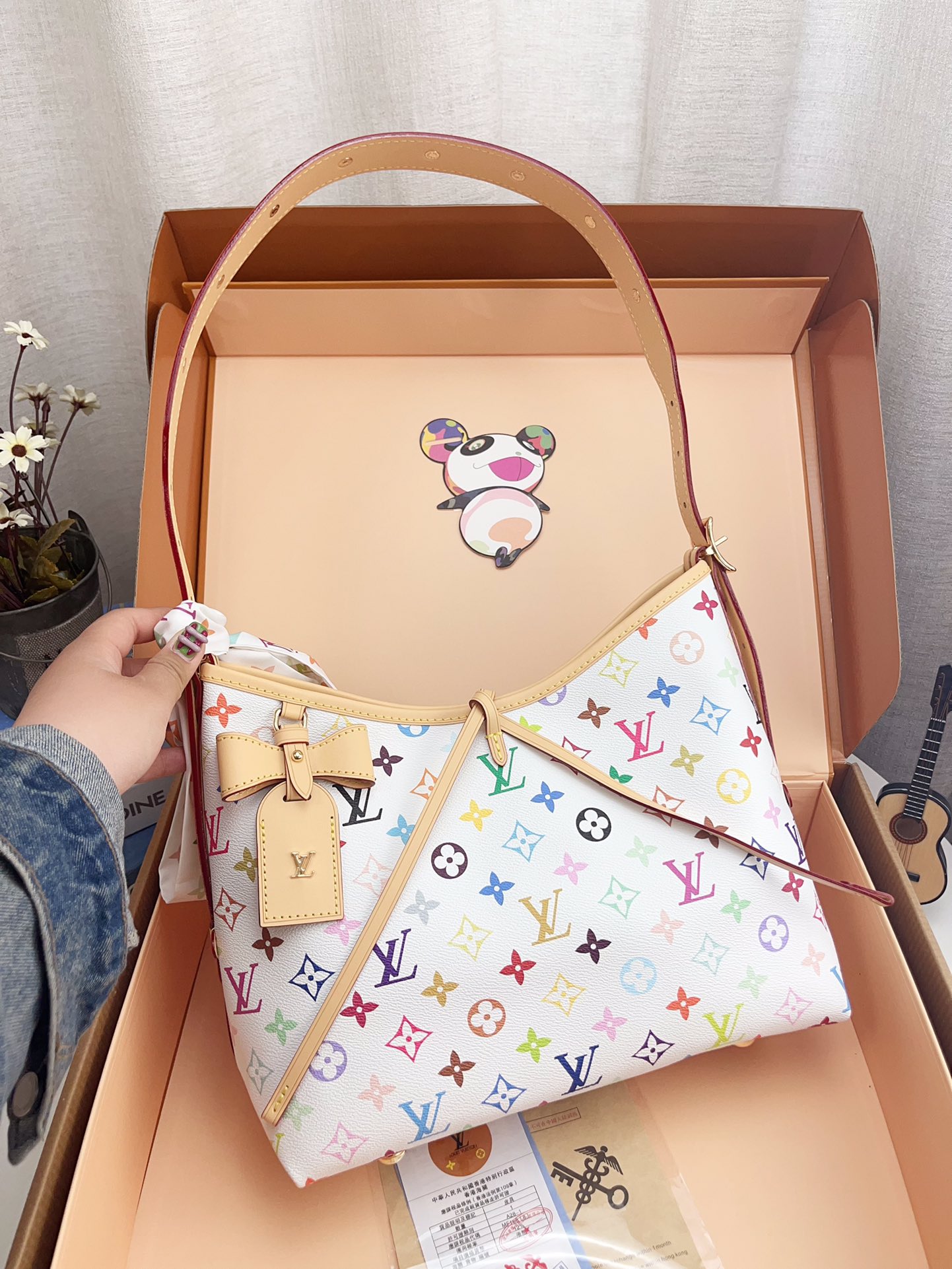 2025SS新作【限定★村上隆コラボ】LOUIS VUITTON★CARRYALL ハンドバッグ