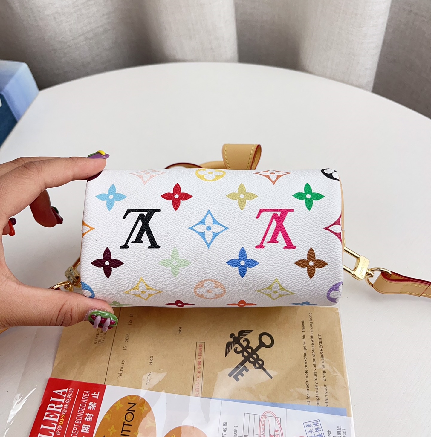 【楽しい春色】ルイヴィトン x 村上隆 コラボ　ナノスピーディ