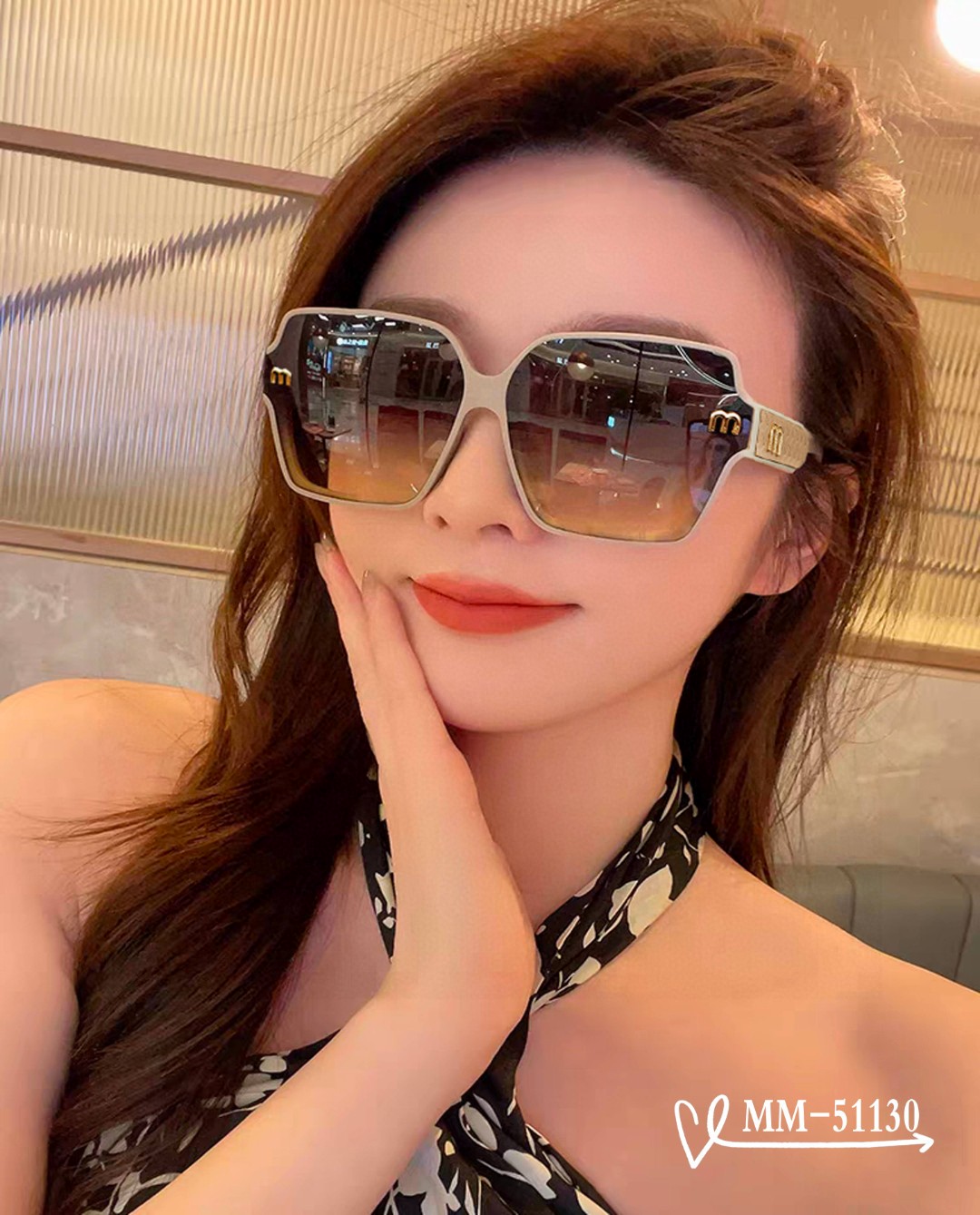 🍒25年新作✨サングラス 紫外線99%カット、旅行や普段使いの服装にも合わせやすい M51130