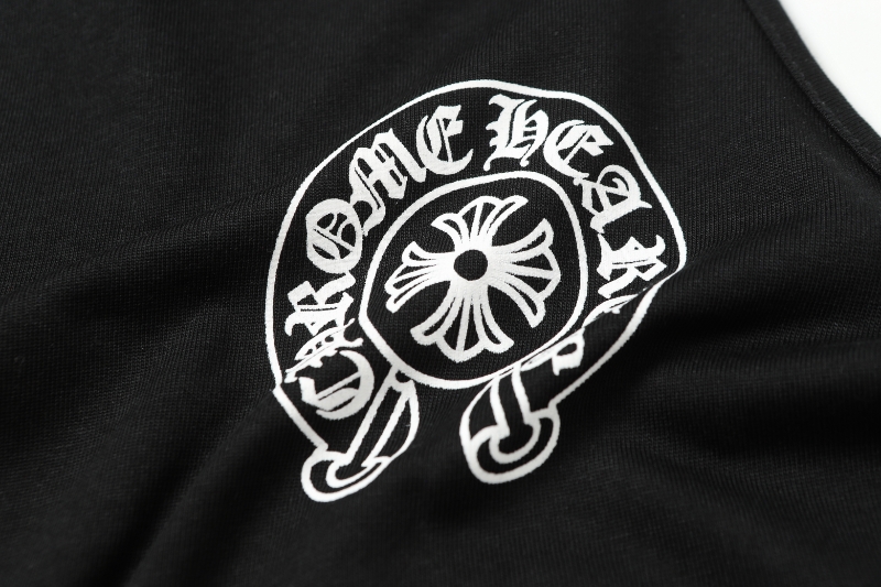 クロムハーツ/Chrome Heartノースリーブシャツ ブラック 綿100% CH0192