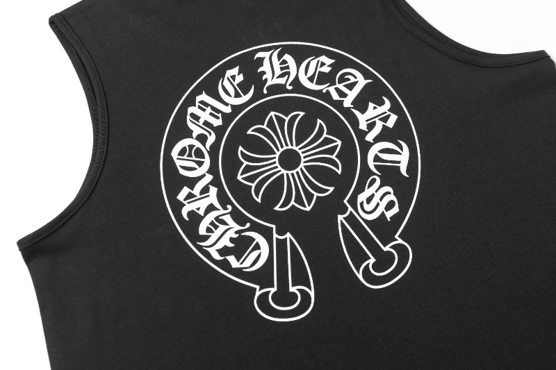 クロムハーツ/Chrome Heartノースリーブシャツ ブラック 綿100% CH0192