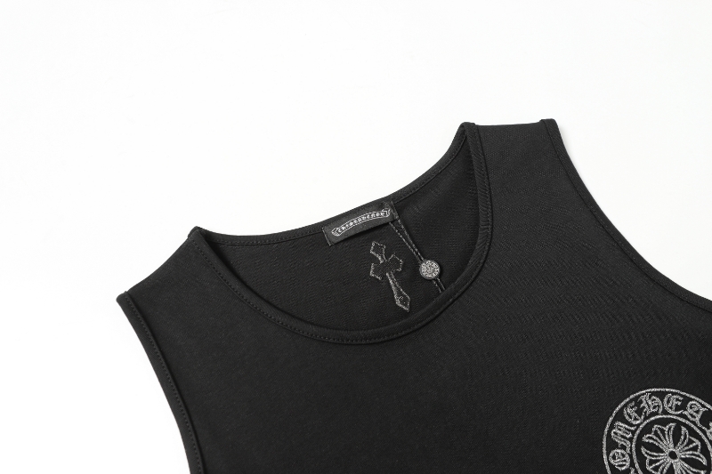 クロムハーツ/Chrome Heartノースリーブシャツ ブラック 綿100% CH0193