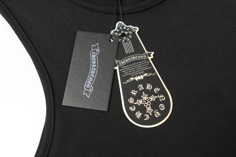 クロムハーツ/Chrome Heartノースリーブシャツ ブラック 綿100% CH0193