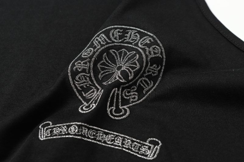 クロムハーツ/Chrome Heartノースリーブシャツ ブラック 綿100% CH0193