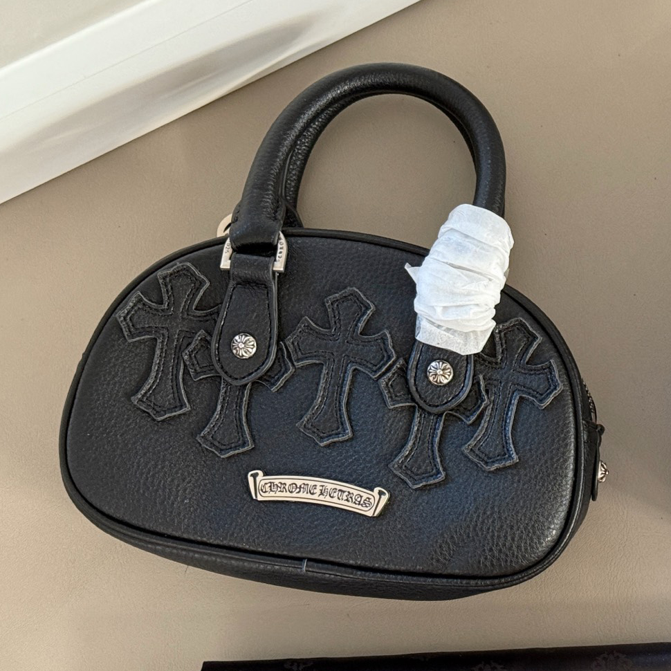 CHROME HEARTS クロムハーツ ロジウム加工 タイニー ジムバッグ セメタリークロスパッチ CHチャーム