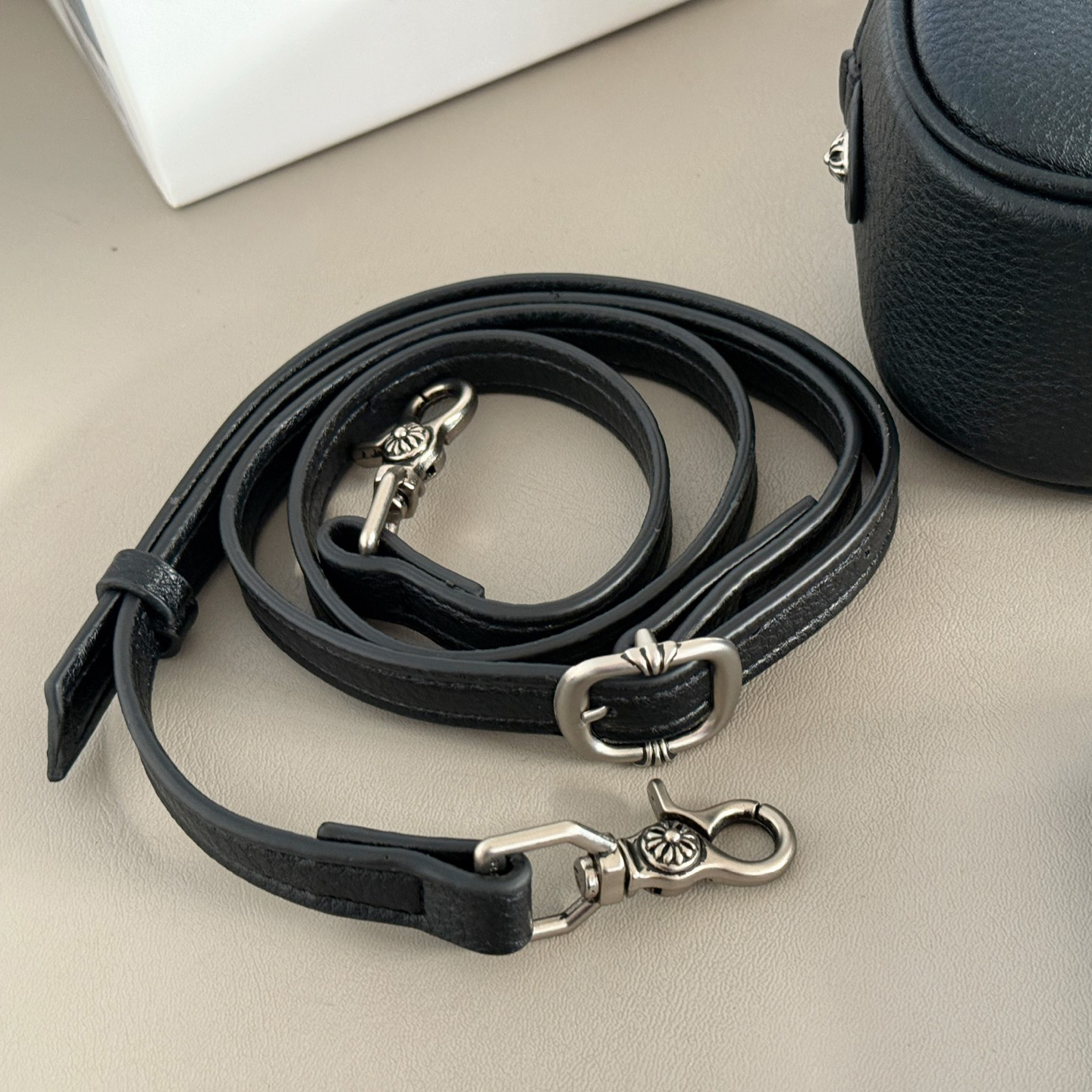 CHROME HEARTS クロムハーツ ロジウム加工 タイニー ジムバッグ セメタリークロスパッチ CHチャーム