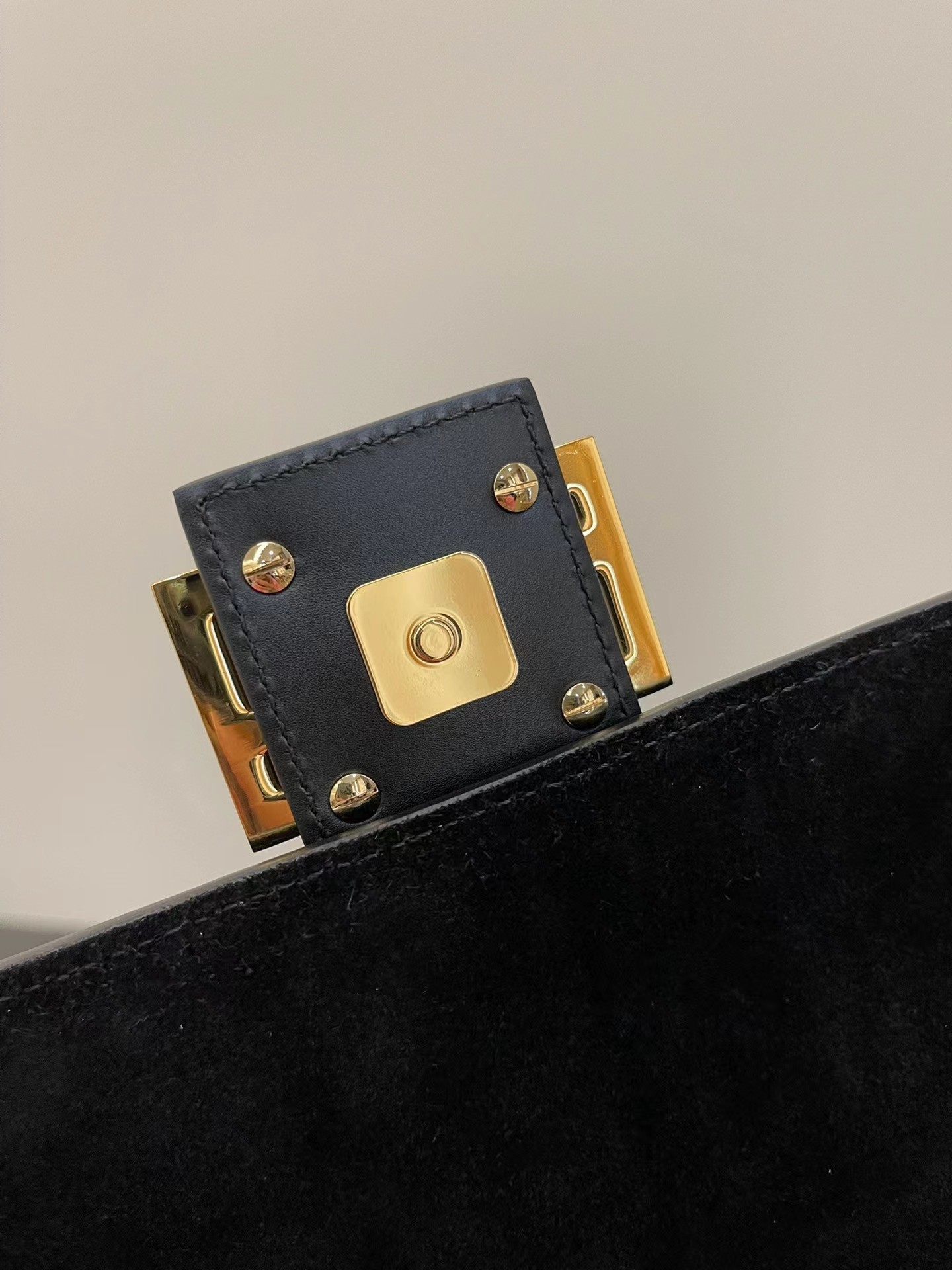 Fendi x Versace leather Baguette bag