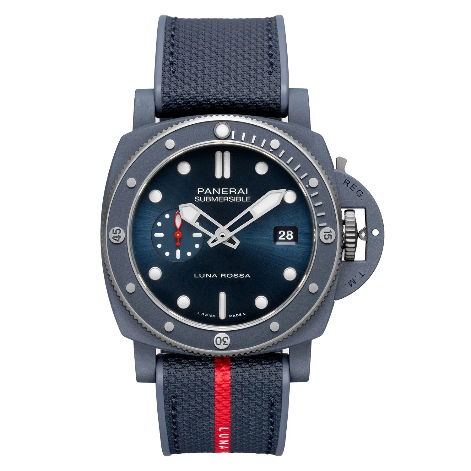Panerai Submersible QuarantaQuattro Luna Rossa Edition Ti-Ceramitech Watch PAM01466