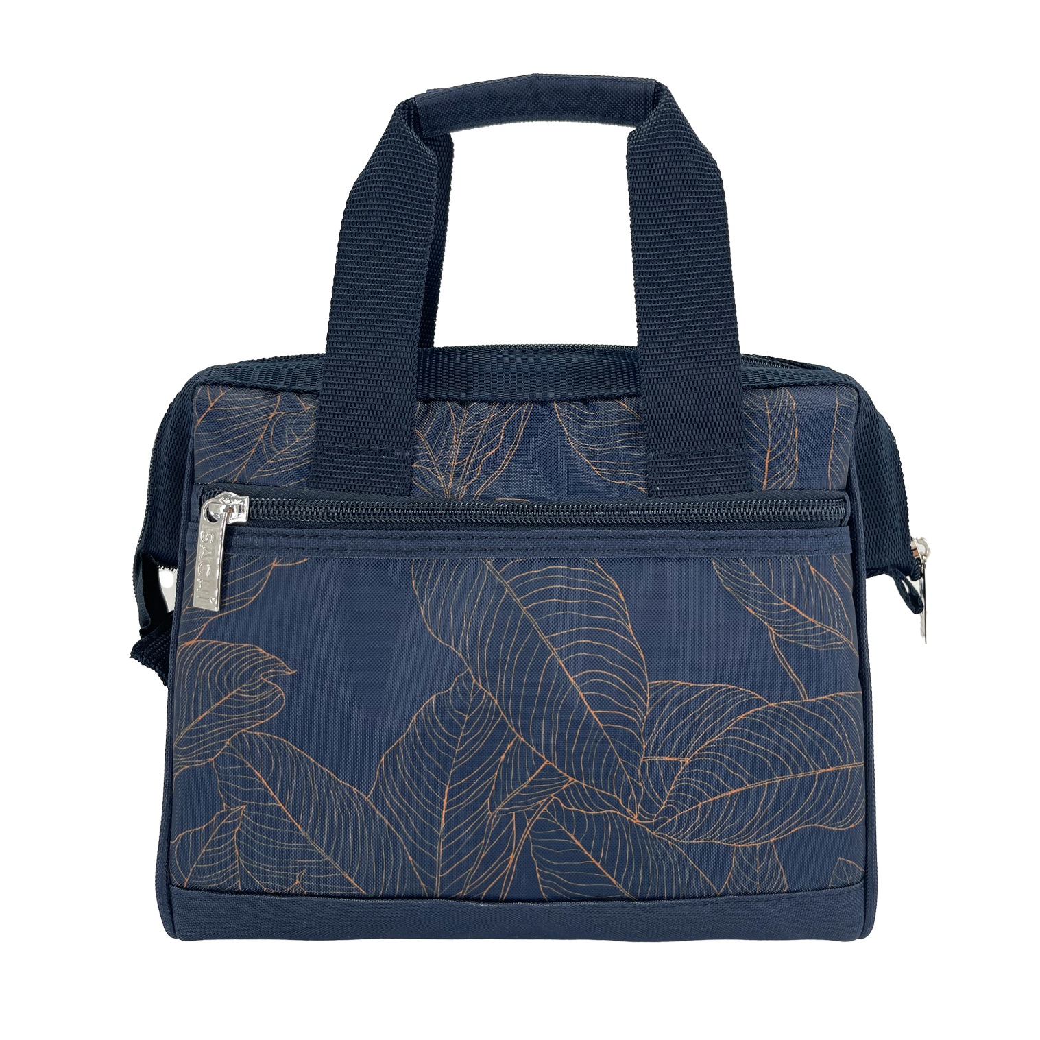 Sachi Style 34 Insulated Lunch Bag Navy Leaves
