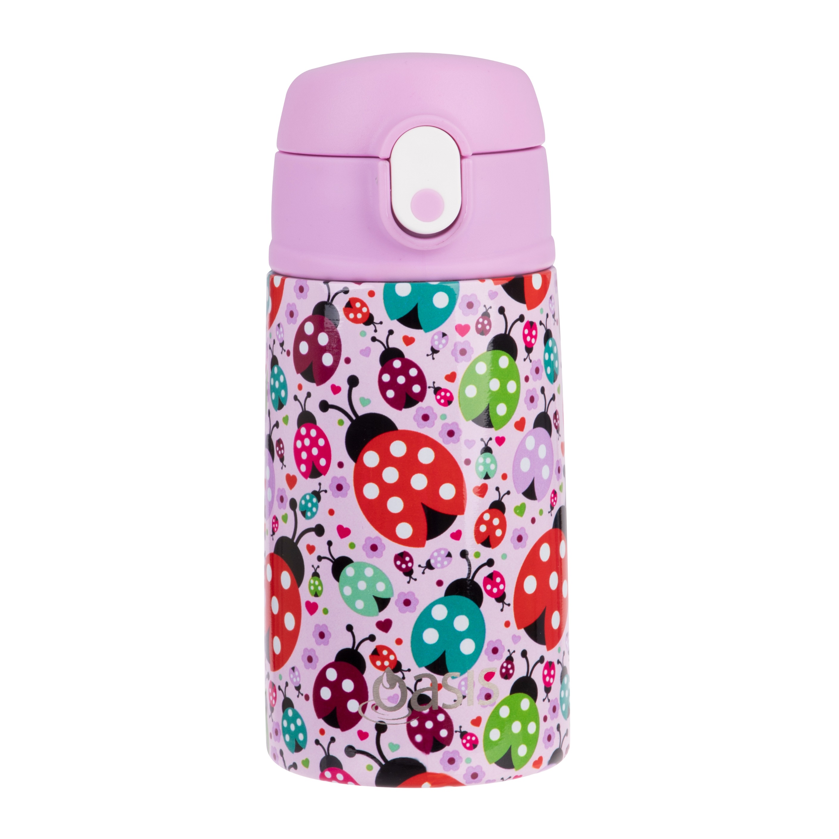 Oasis Kid's Drink Bottle with Sipper 400ml Lovely Ladybugs