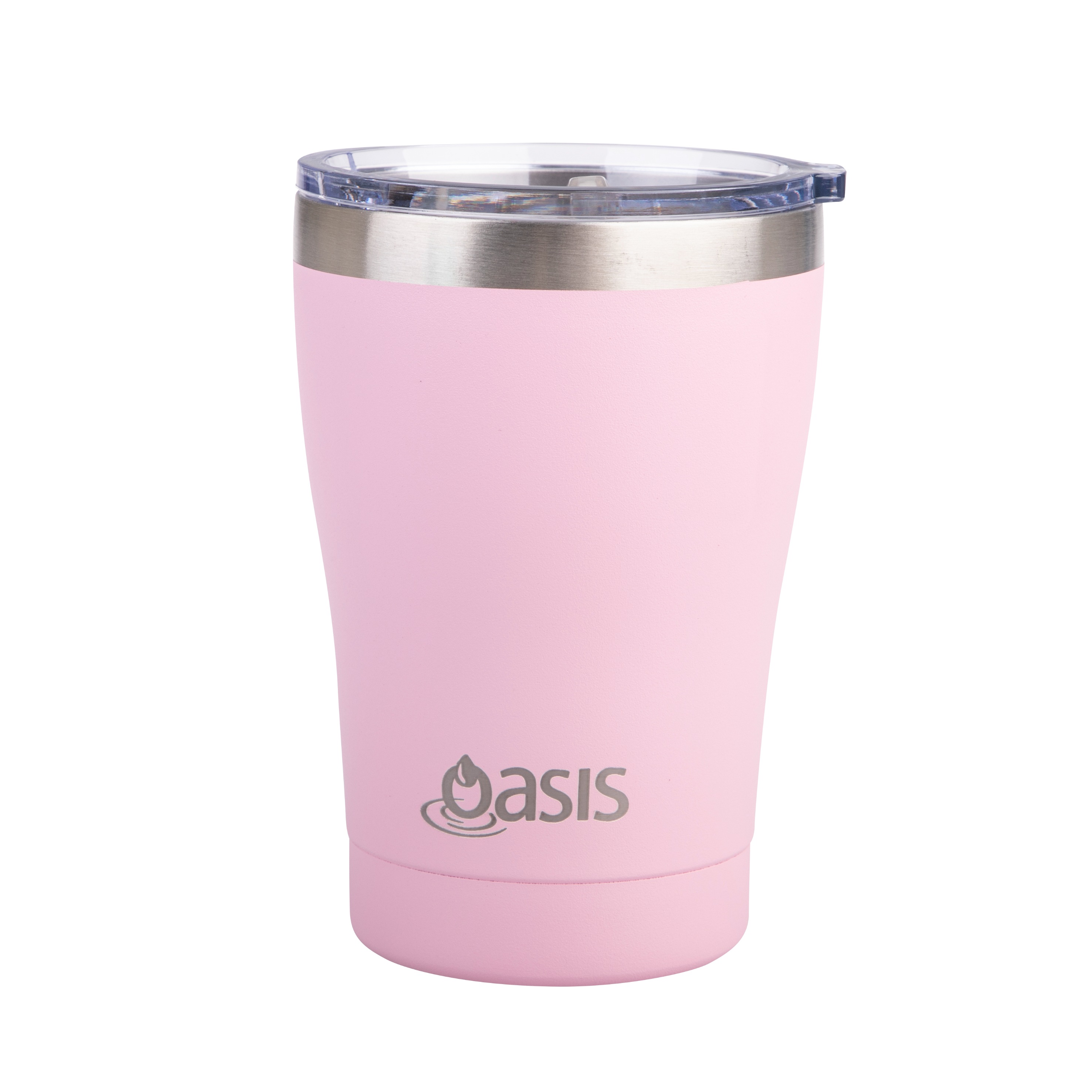 Oasis Stainless Steel Double Wall Insulated Travel Mug 350ml Carnation