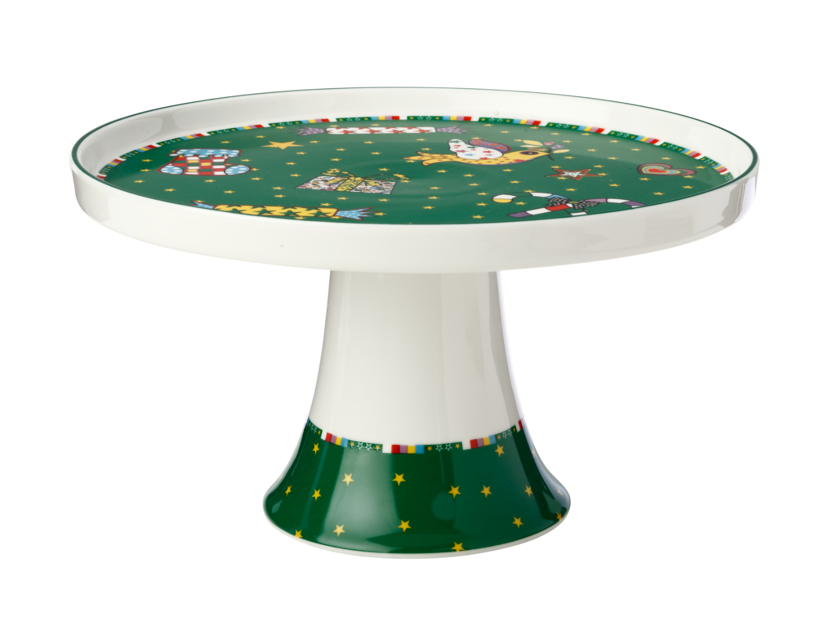 Maxwell & Williams Donna Sharam Wonderland Footed Cake Stand 20cm Green Gift Boxed