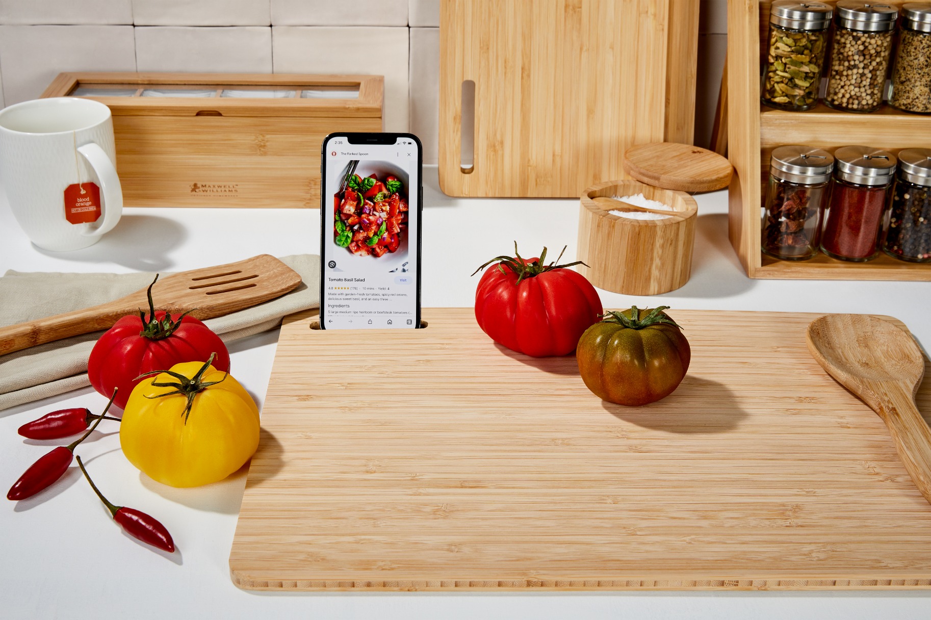 Buy Maxwell & Williams Evergreen Bamboo Spice Rack 16pc Set Gift Boxed