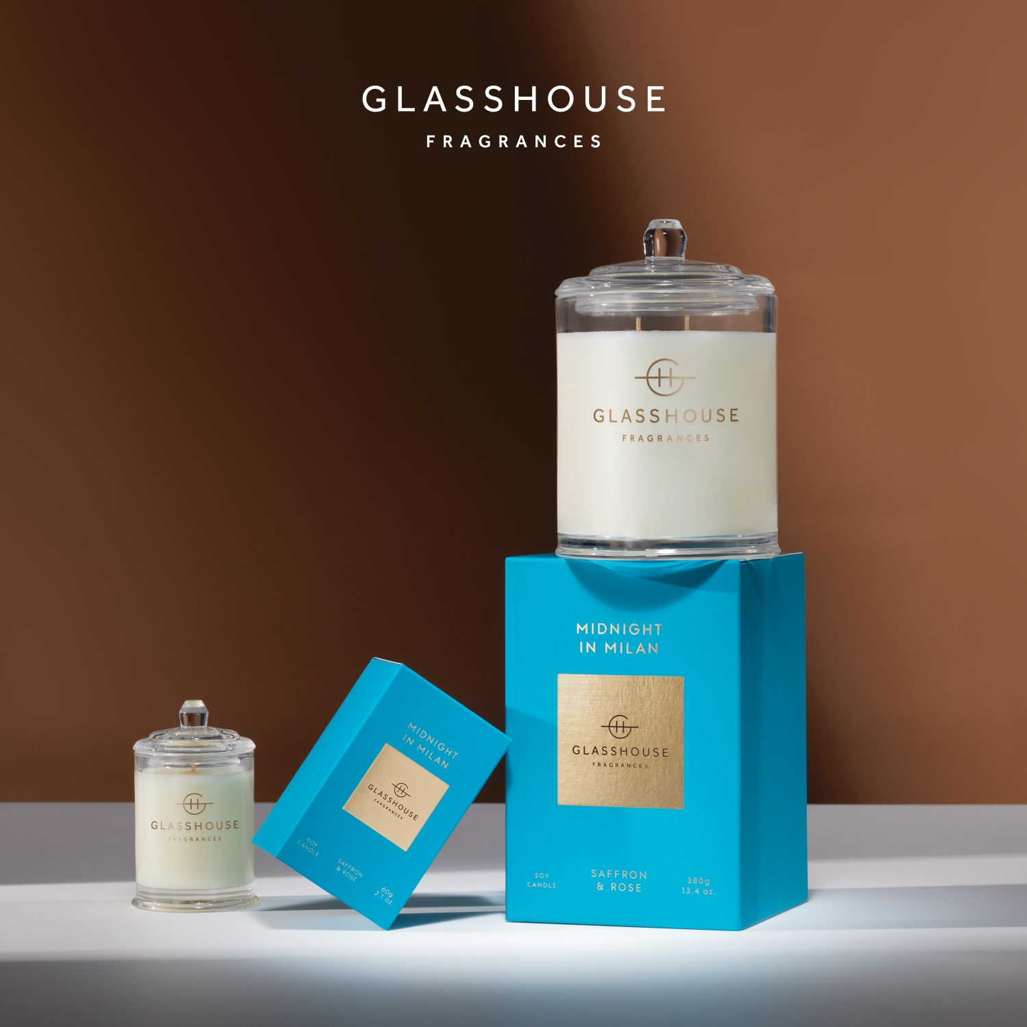Buy Glasshouse Fragranes Candle 60g Midnight in Milan from What's Cooking Arrowmaster