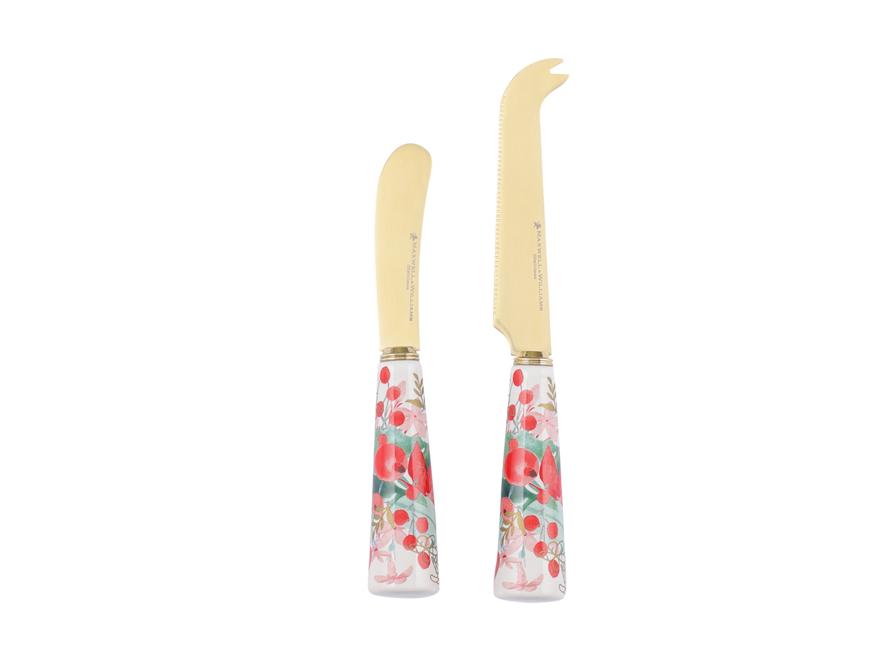 Maxwell & Williams Merry Berry Spreader & Cheese Knife Set Gift Boxed