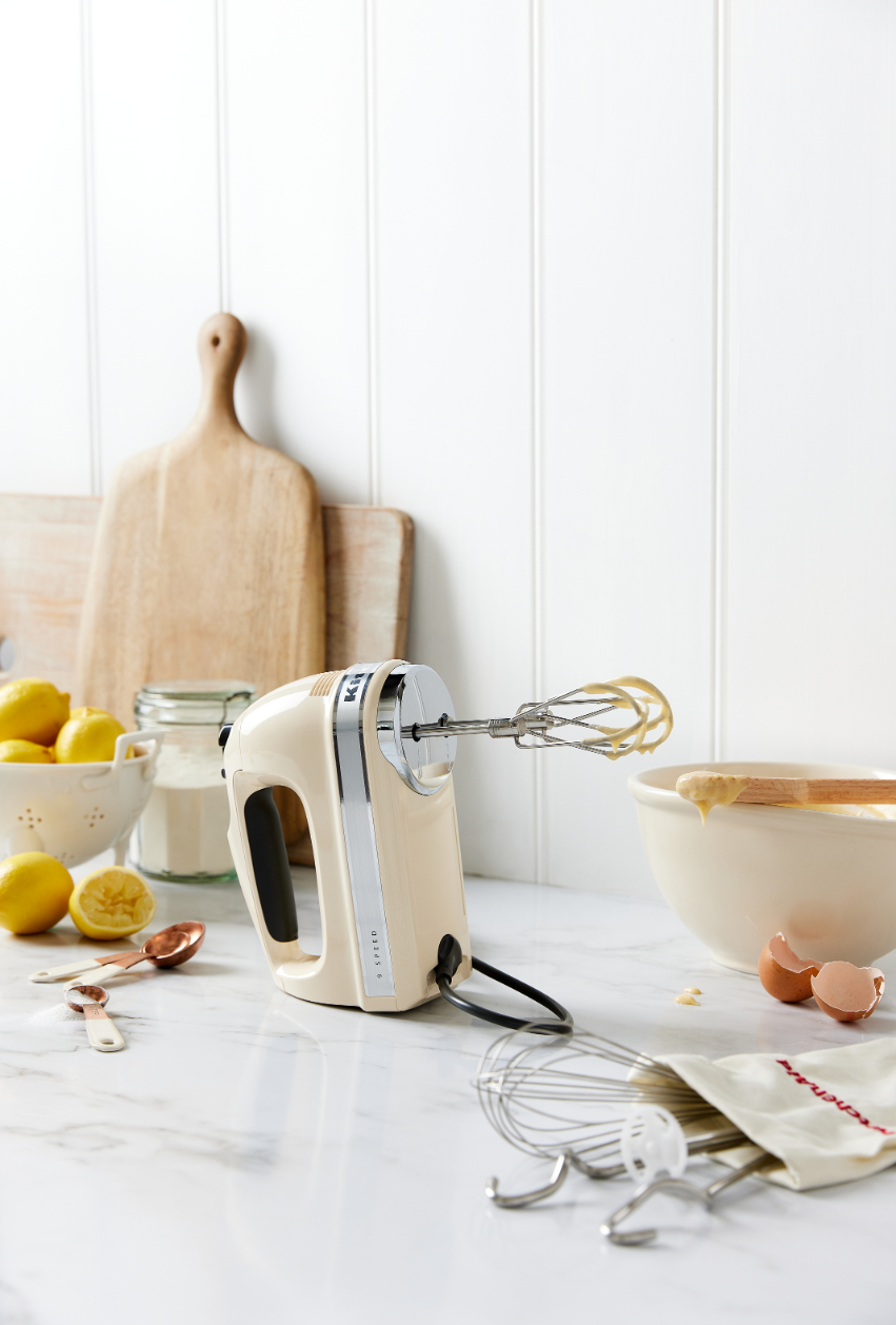 KitchenAid Hand Mixer 9 Speed Almond Cream