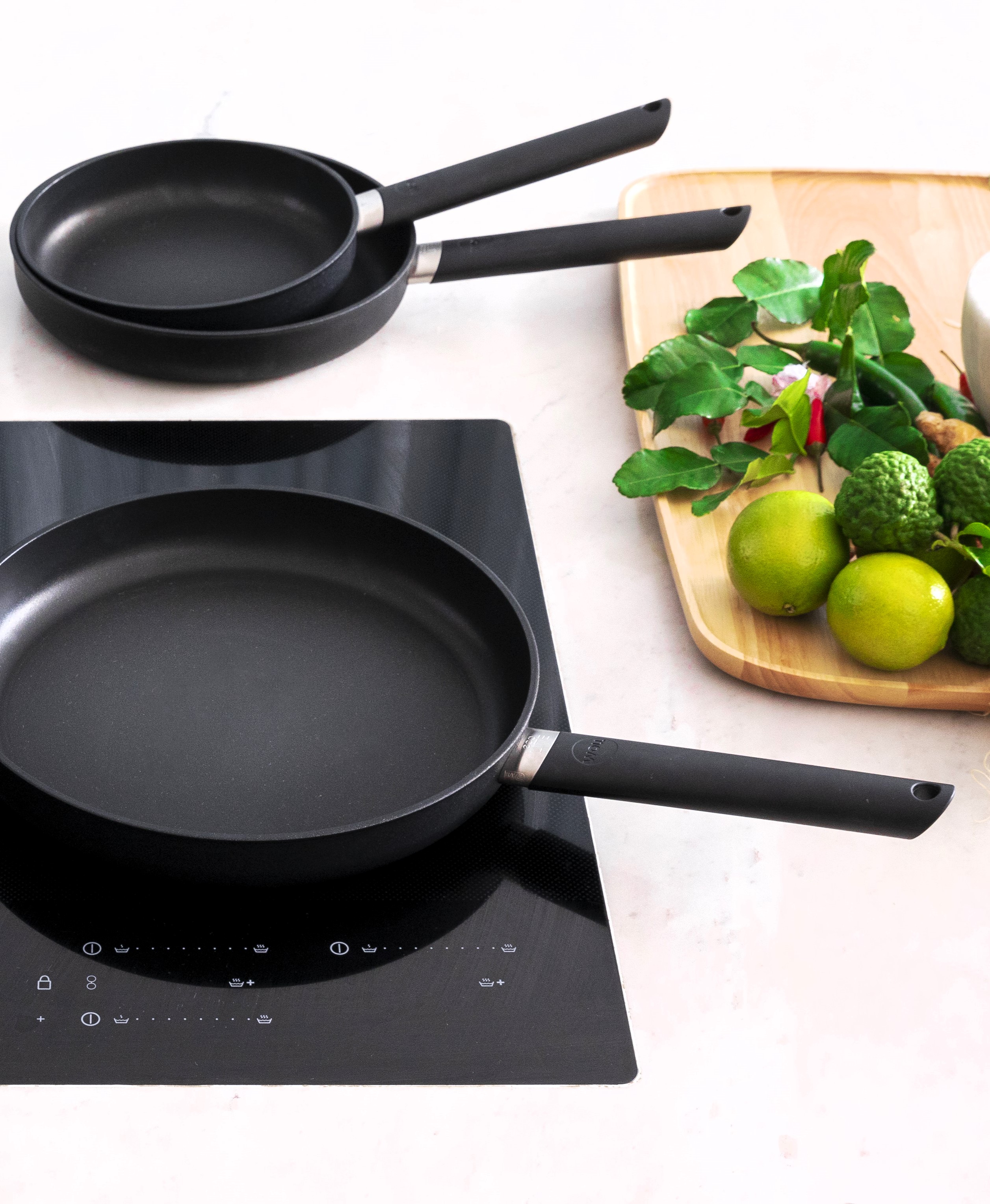 Woll Eco Lite Fix Handle Induction Triple Frypan Set Gift