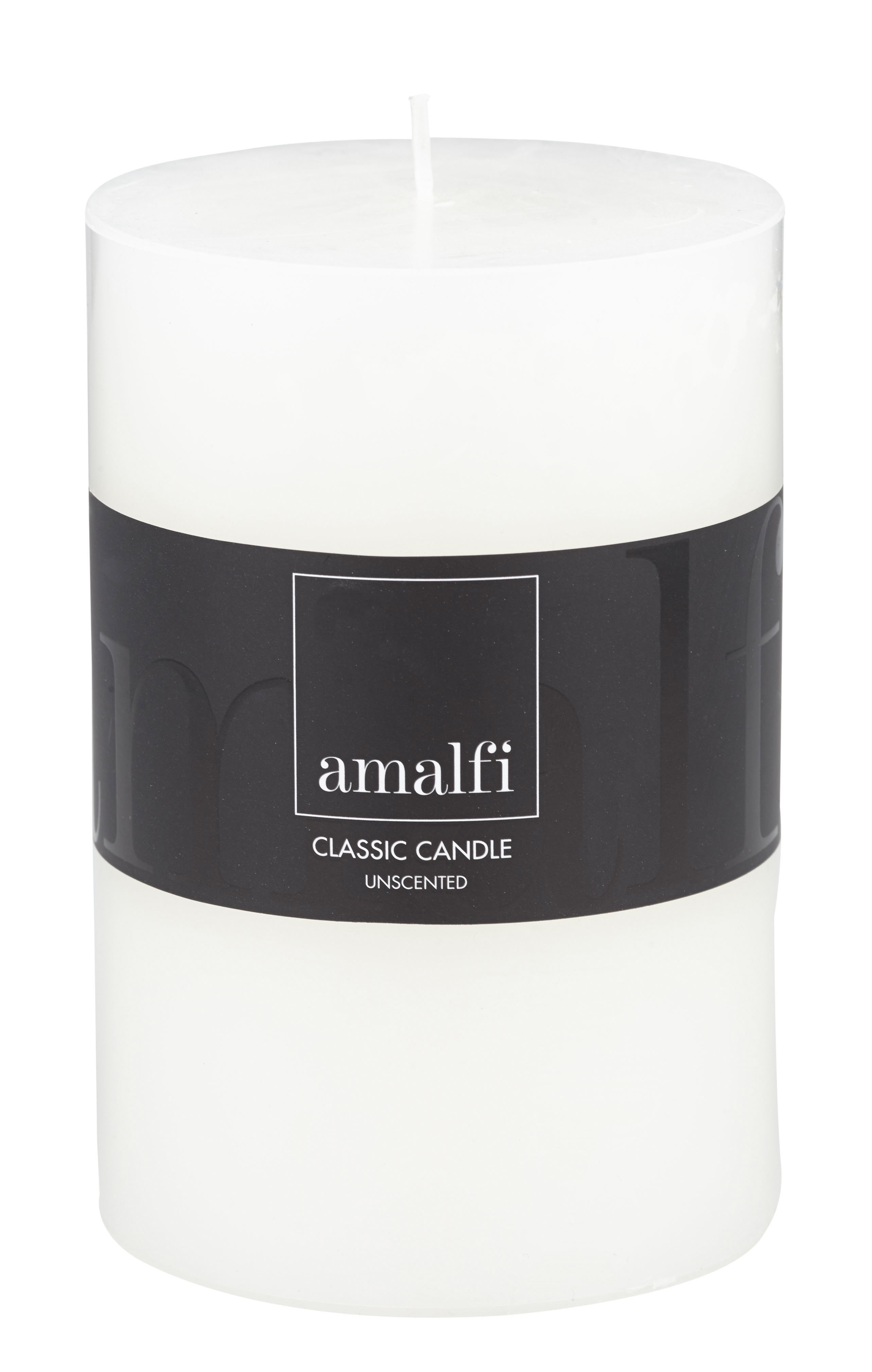 Amalfi Classic Unscented Wide Pillar Candle White 10x10x15cm