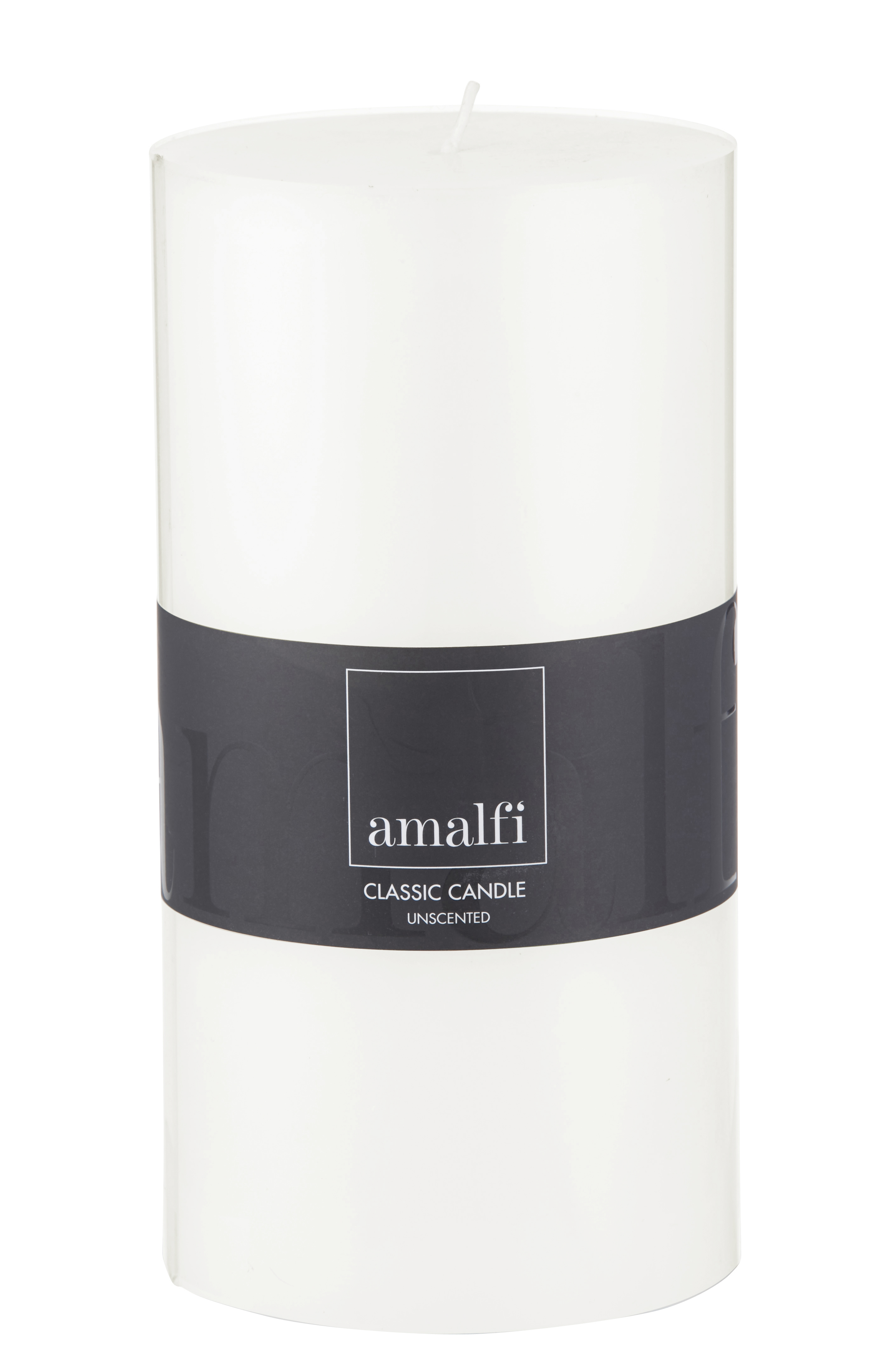 Amalfi Classic Unscented Wide Pillar Candle White 10x10x20cm