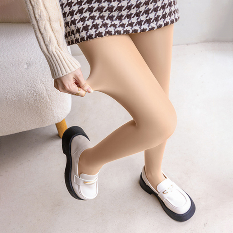 光腿神器逼真裸膚感打底加絨連褲襪(3色)