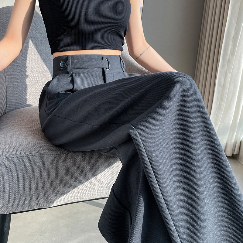 百搭高腰垂感闊腿西褲(4色)