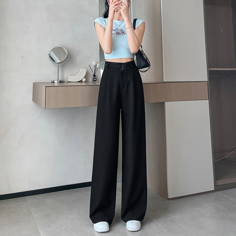 百搭高腰垂感闊腿西褲(4色)