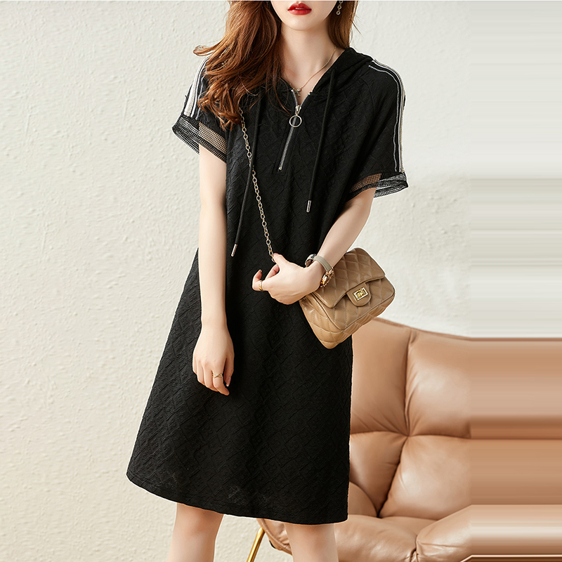 休閒V領A字型連身裙