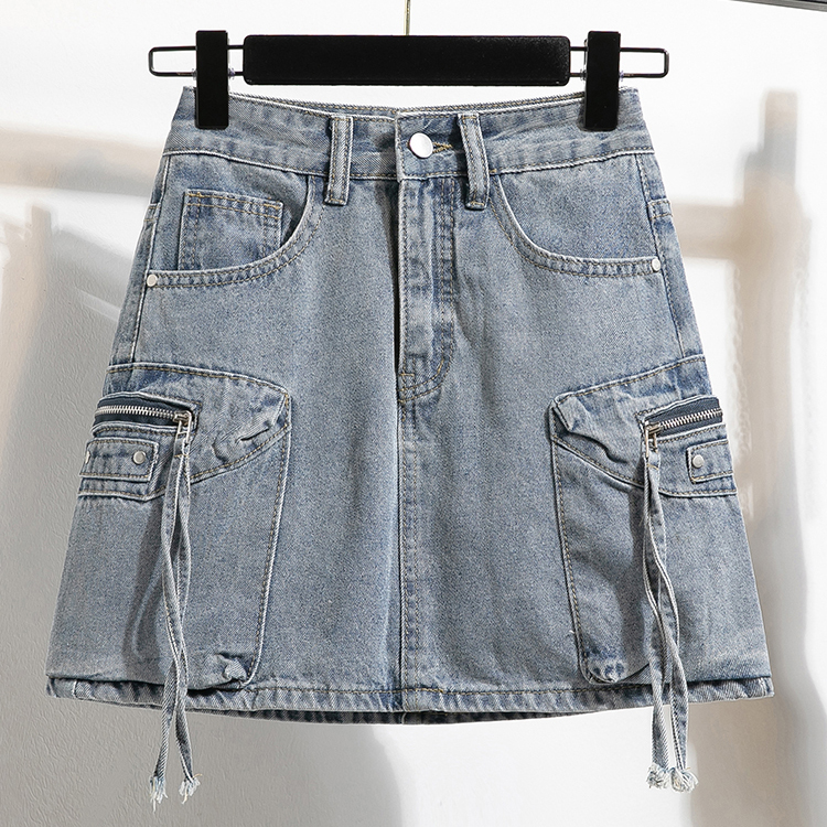 復古高腰A字百褶短裙