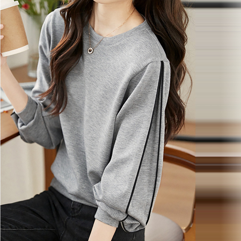 韓系時尚圓領別緻燈籠袖衛衣