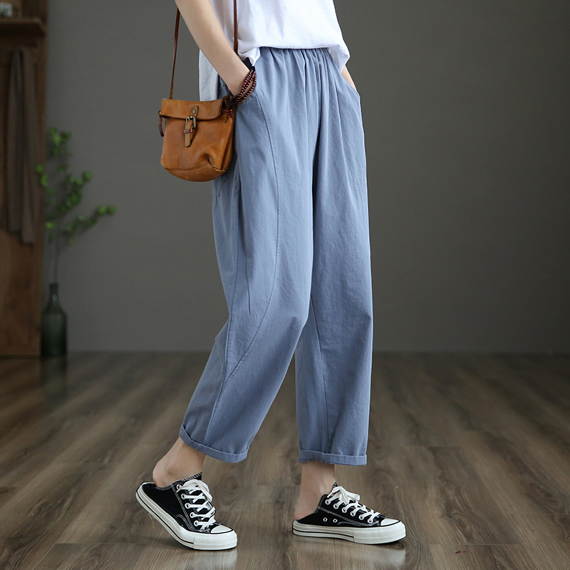 日系文藝復古直筒九分褲(3色)