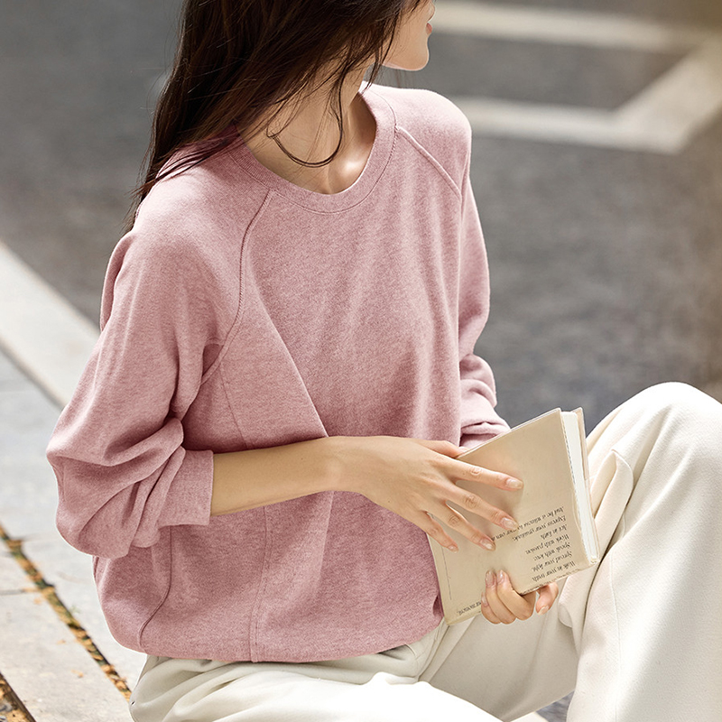 韓系圓領肌理感布料休閒衛衣(4色)