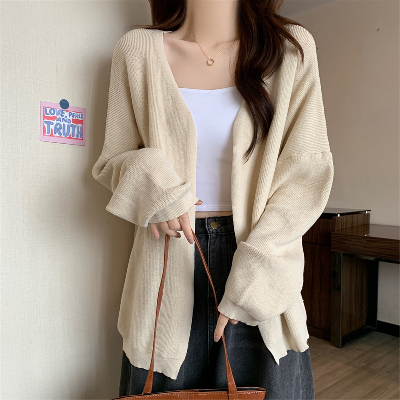 百搭V領長袖針織開襟衫(3色)