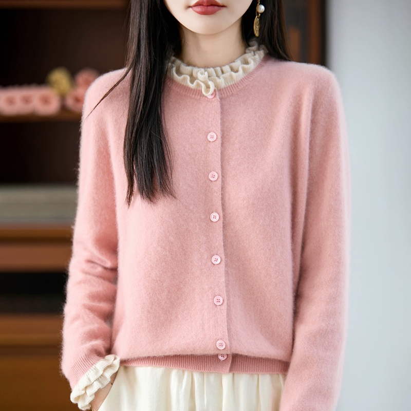 拼色木耳邊百搭針織衫(5色)