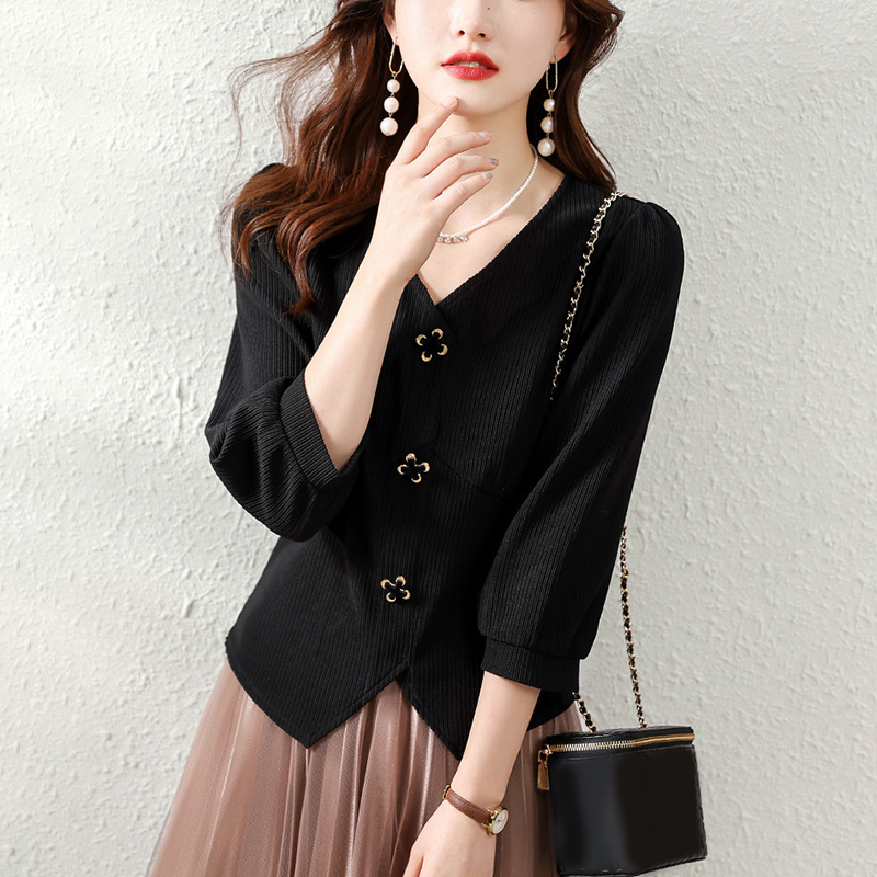 洋氣小香氣七分袖襯衫