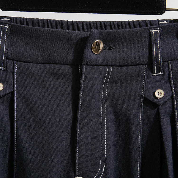 窄版鬆緊腰彈性直筒牛仔褲