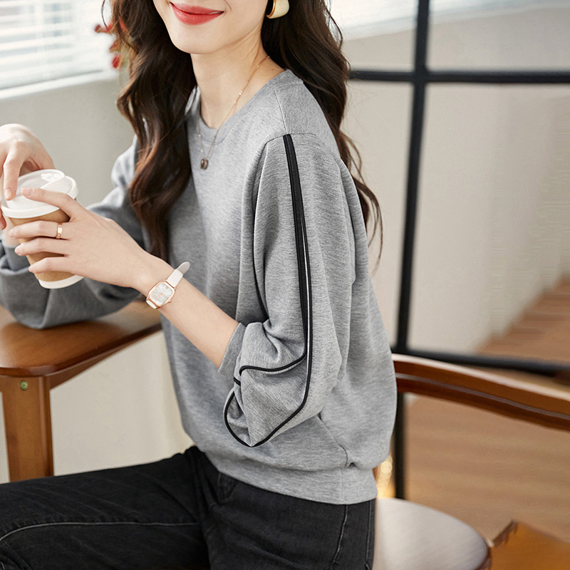 韓系時尚圓領別緻燈籠袖衛衣