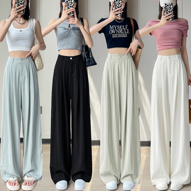 日系慵懶高腰垂感西裝褲(4色)