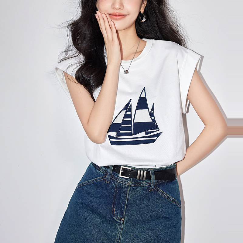 圓領寬鬆純棉短袖T卹