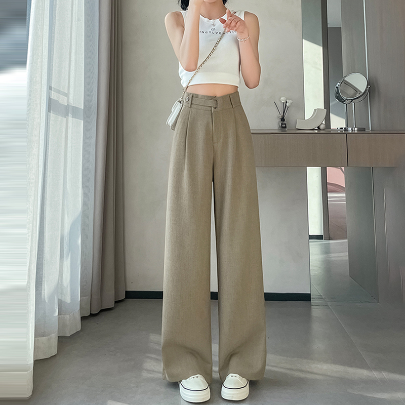 百搭高腰垂感闊腿西褲(4色)