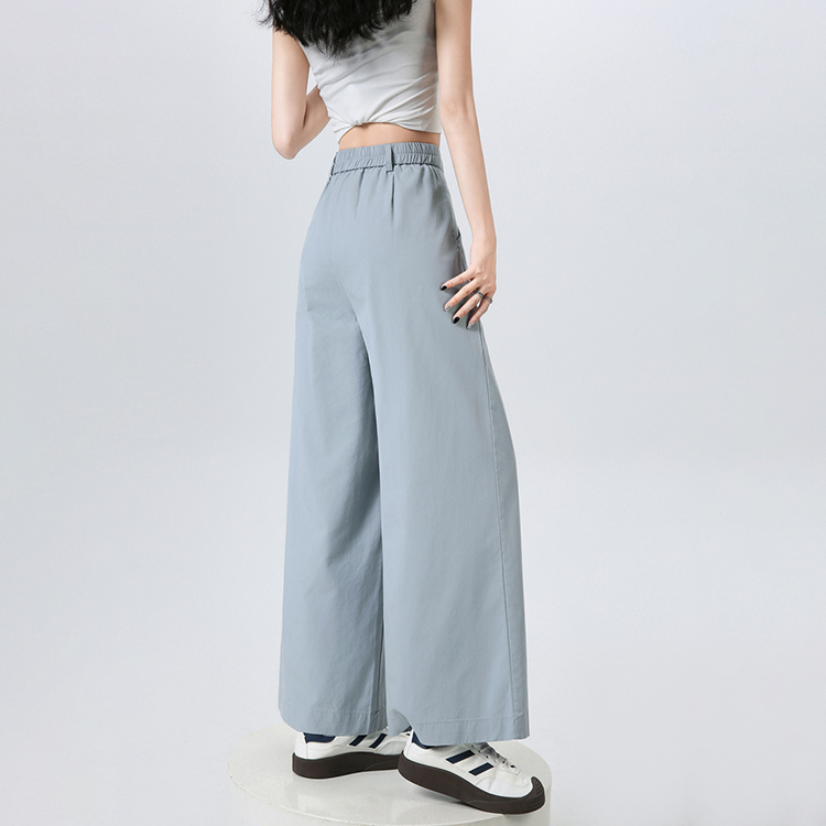 慵懶高腰西裝闊腿九分褲(3色)