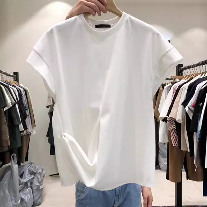 韓系休閒圓領純色T恤