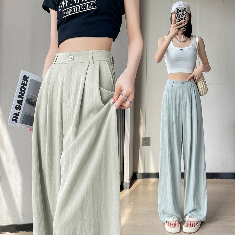 日系慵懶高腰垂感西裝褲(4色)