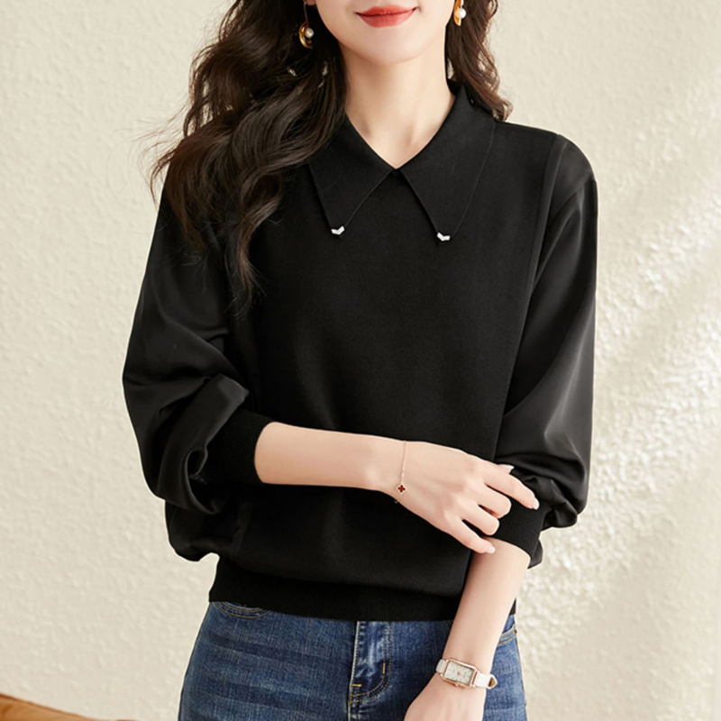 百搭POLO領長袖針織衫(3色)