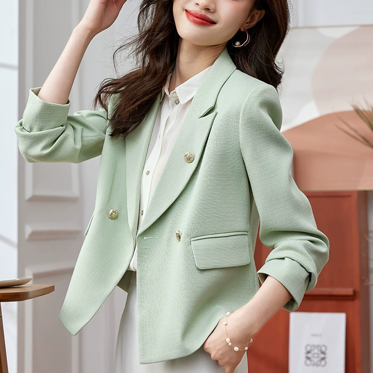 高級感休閒氣質短版西裝外套(3色)