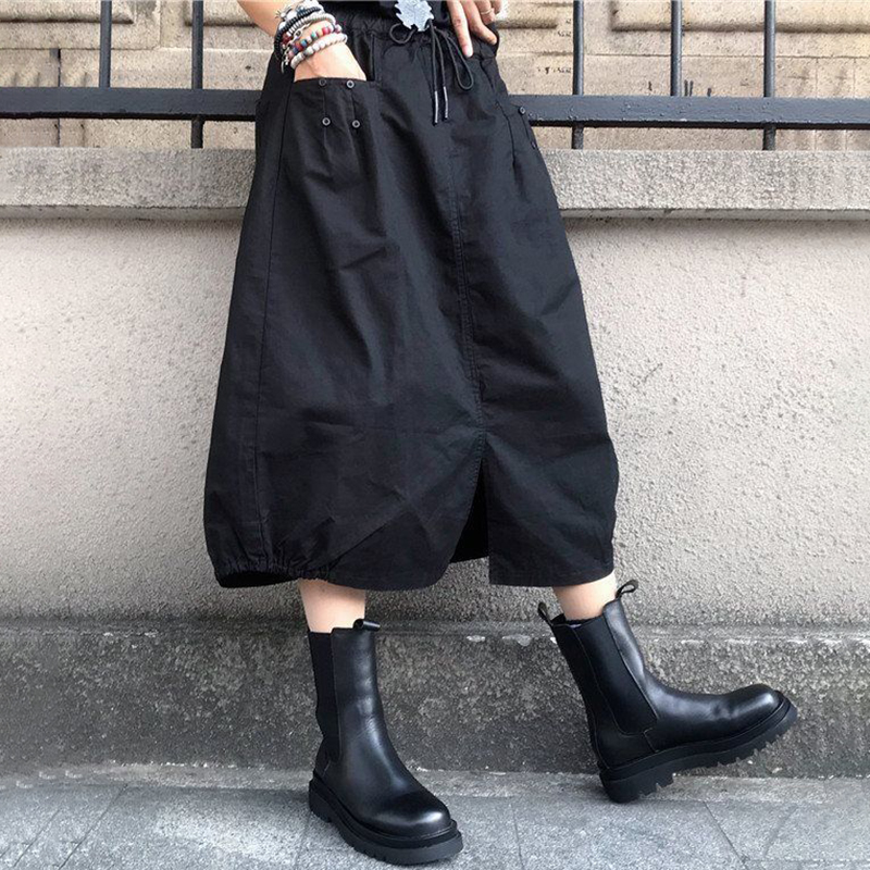 A字開叉花苞半身裙