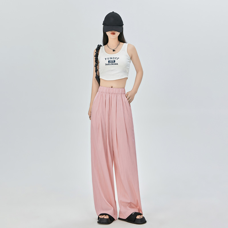 高腰薄款冰絲晾感山本闊腿褲(6色)